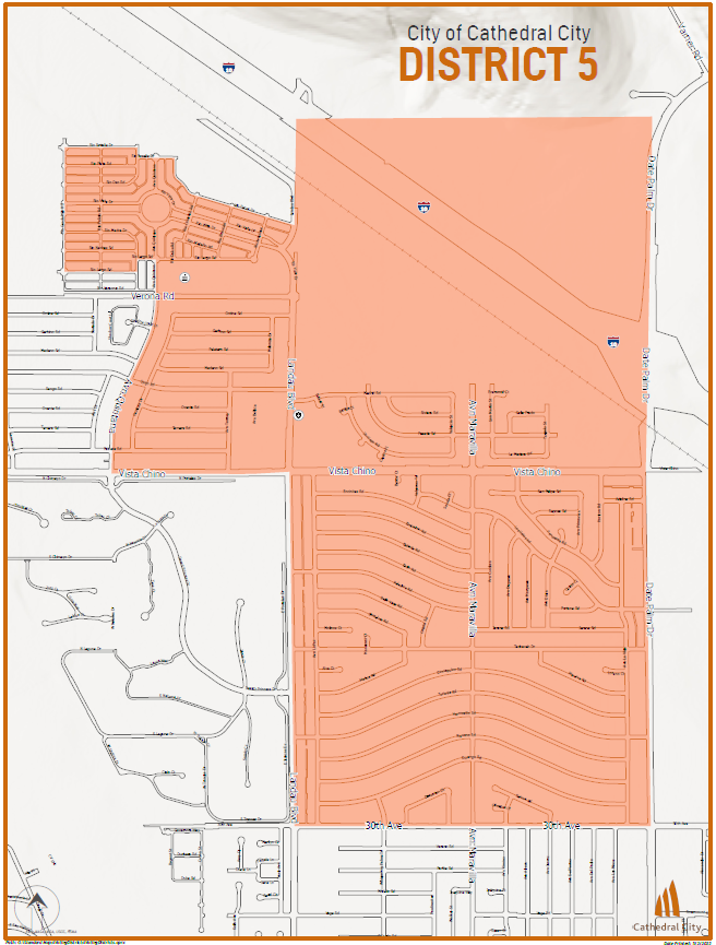 Cathedral City District 5 Map